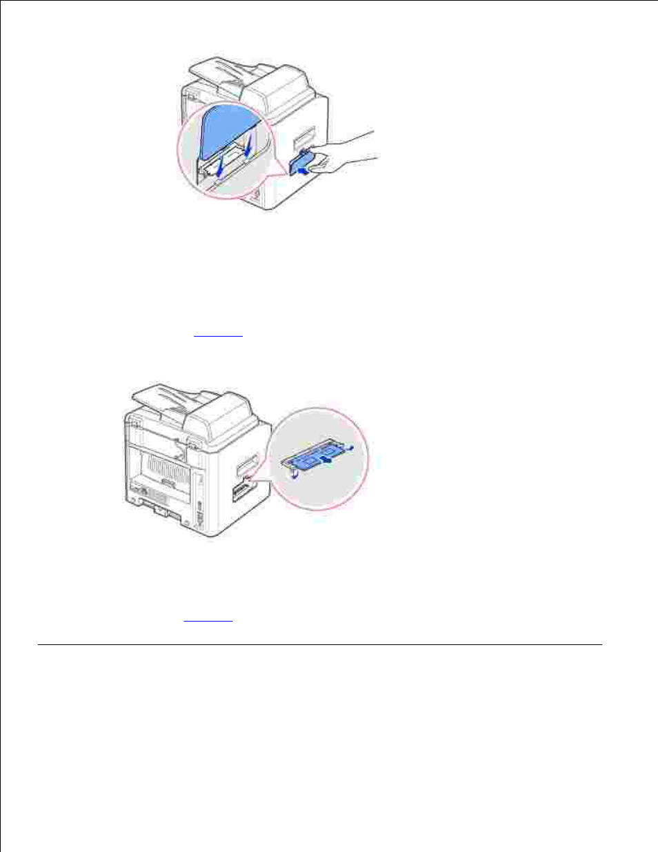 Removing the memory, Installing an optional tray 2 | Dell 1600n Multifunction Mono Laser Printer User Manual | Page 164 / 188