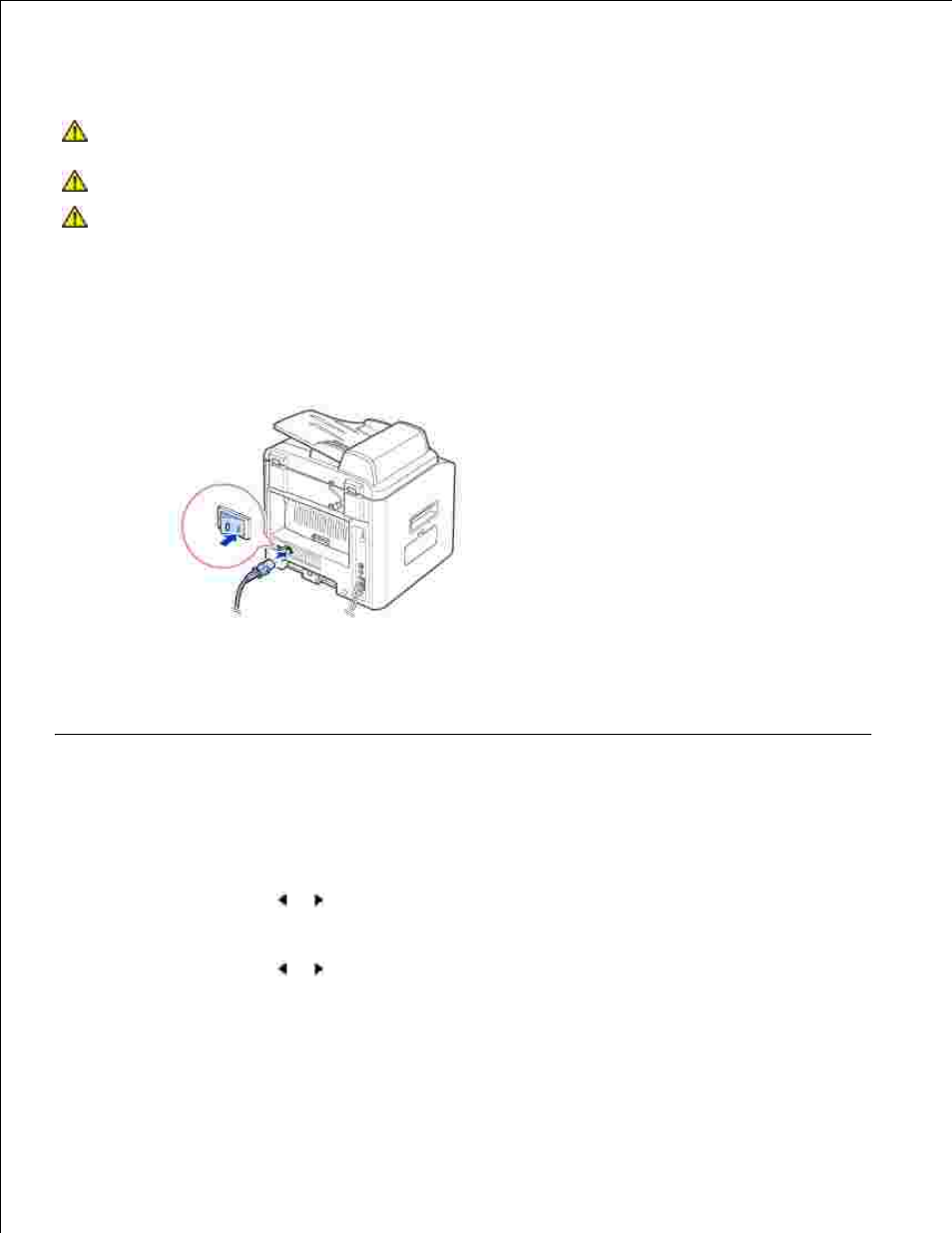 Powering on the multi-function printer, Changing the display language | Dell 1600n Multifunction Mono Laser Printer User Manual | Page 24 / 188