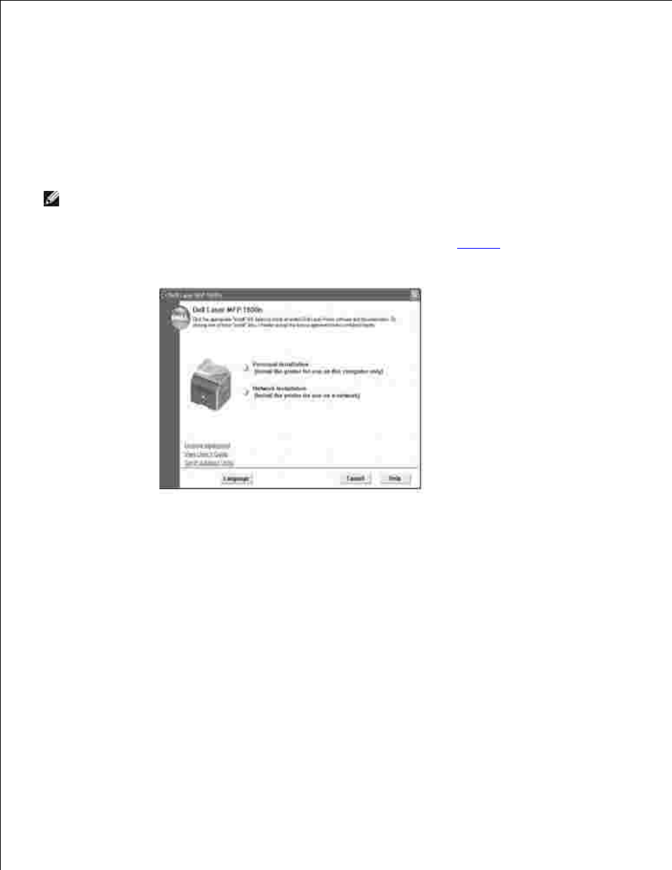 Installing dell software for network printing | Dell 1600n Multifunction Mono Laser Printer User Manual | Page 31 / 188