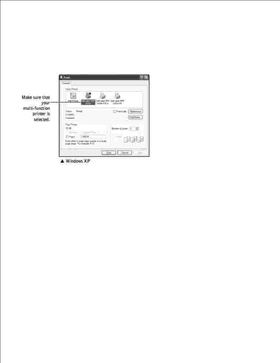 Canceling a print job | Dell 1600n Multifunction Mono Laser Printer User Manual | Page 58 / 188