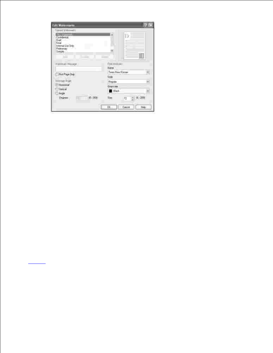 Editing a watermark | Dell 1600n Multifunction Mono Laser Printer User Manual | Page 74 / 188