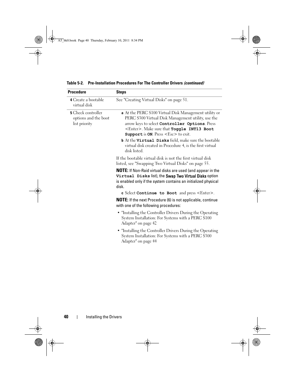 4 create a bootable virtual disk, C select continue to boot and press <enter | Dell PowerEdge RAID Controller S300 User Manual | Page 40 / 110