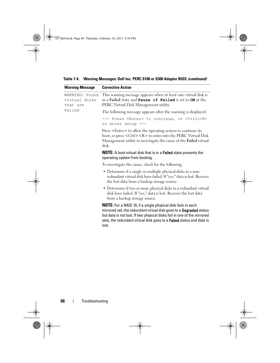 Dell PowerEdge RAID Controller S300 User Manual | Page 66 / 110