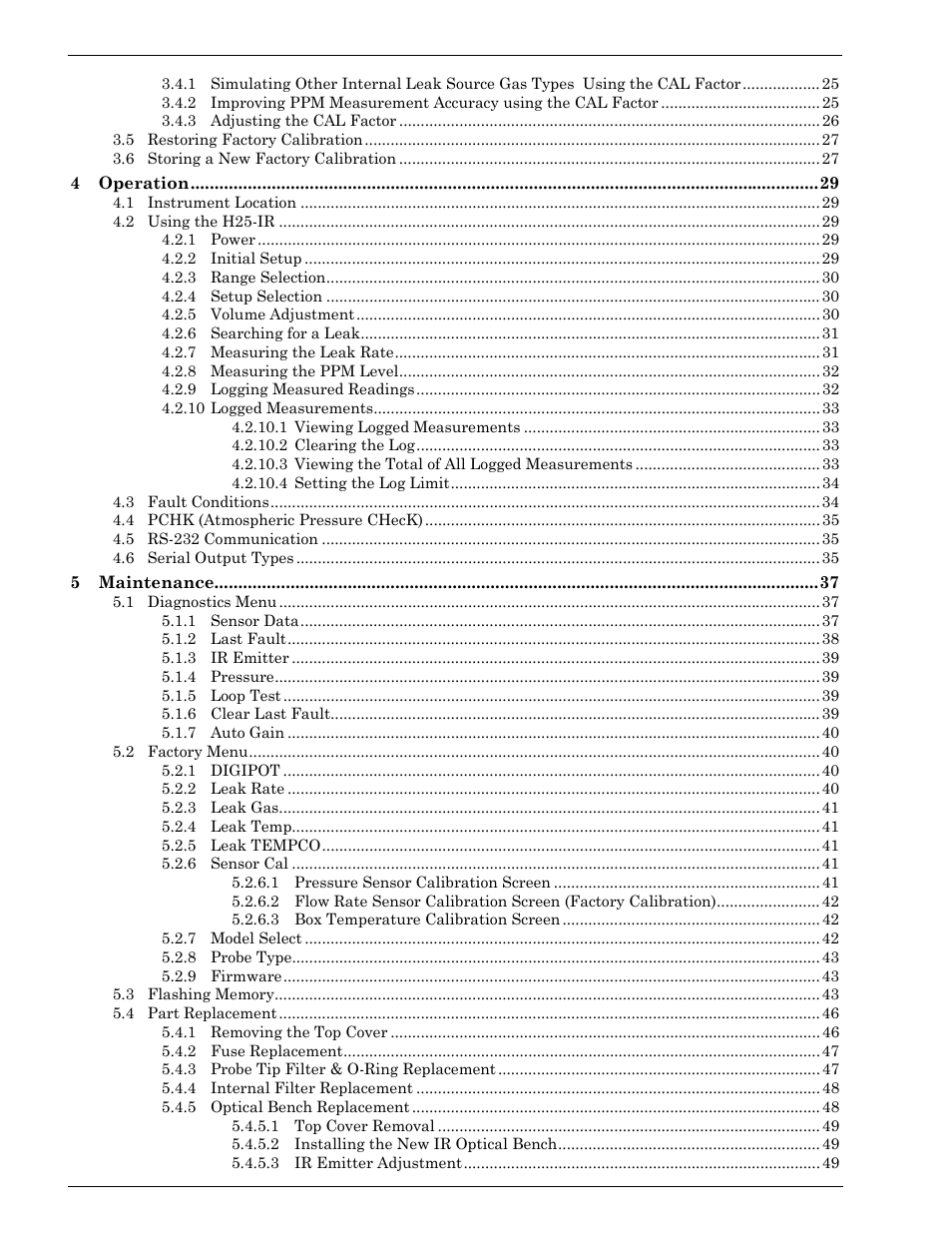 Bacharach H25-IR User Manual | Page 4 / 69