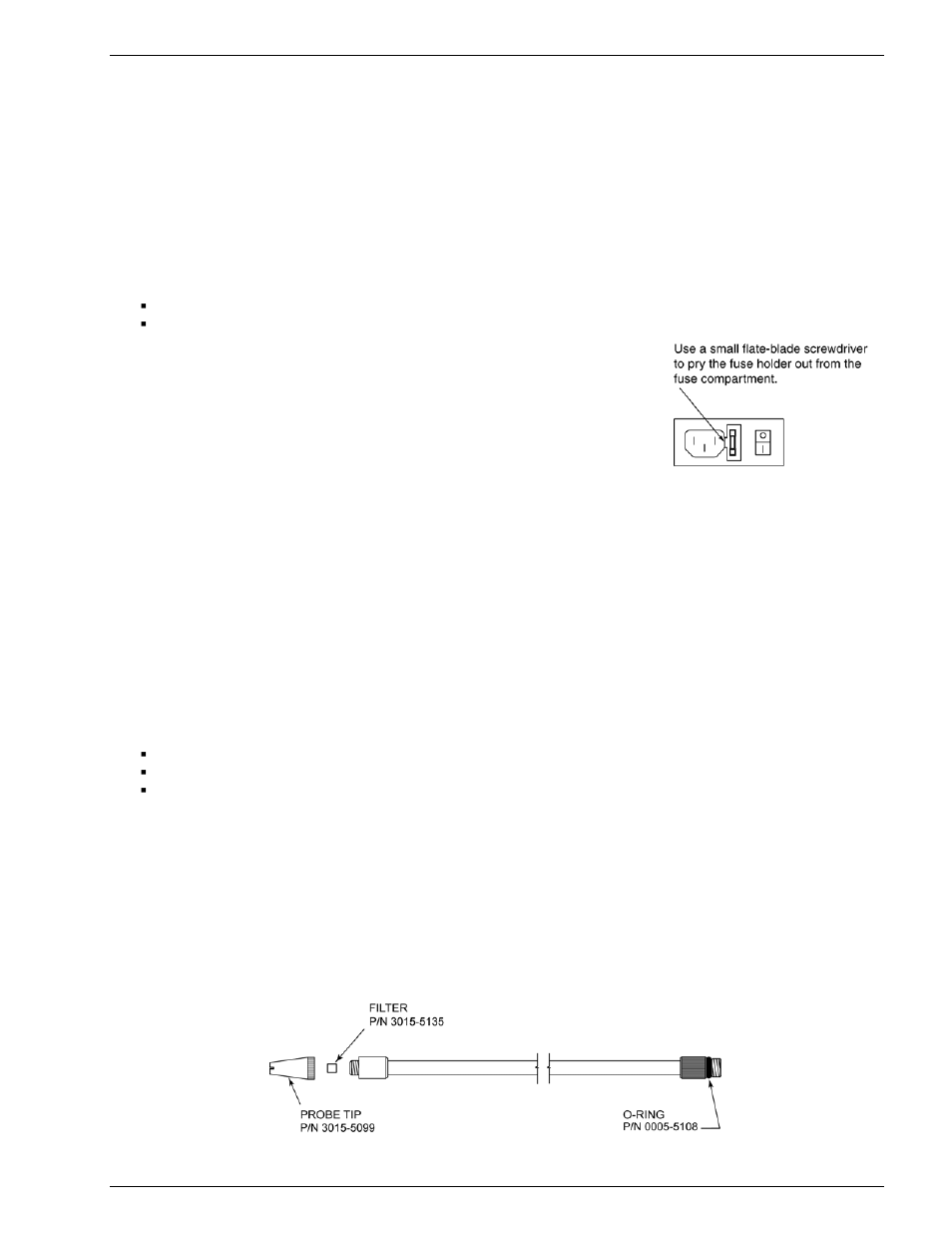 2 fuse replacement, 3 probe tip filter & o-ring replacement | Bacharach H25-IR User Manual | Page 53 / 69