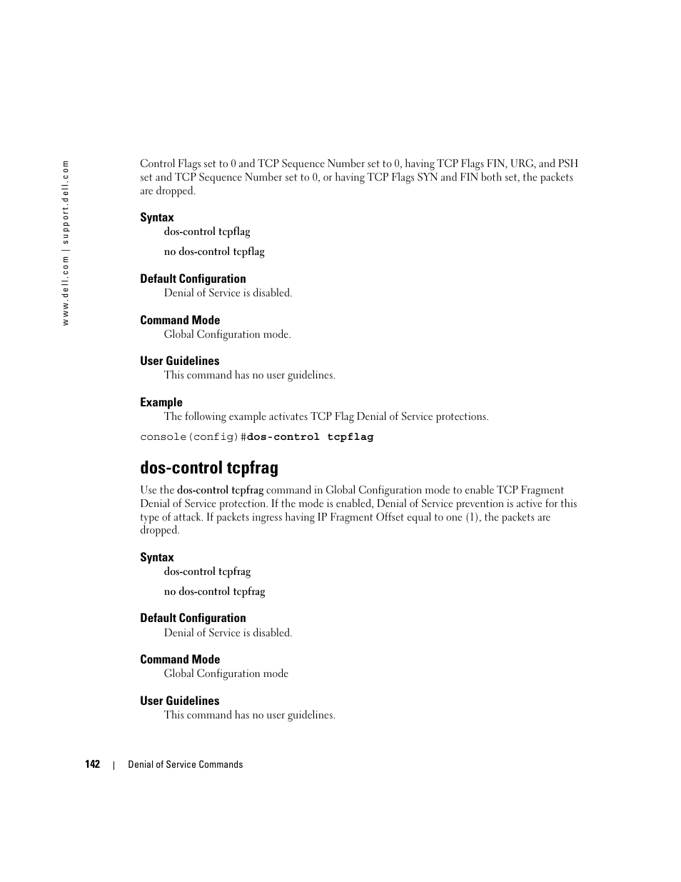 Dos-control tcpfrag | Dell POWEREDGE M905 User Manual | Page 174 / 808