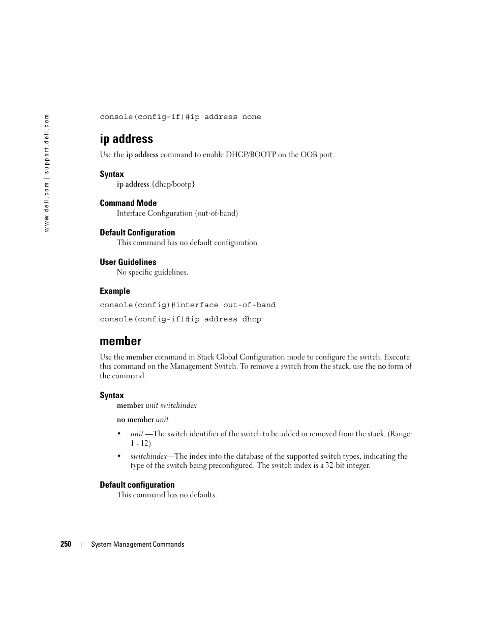 Ip address, Member | Dell POWEREDGE M905 User Manual | Page 272 / 808