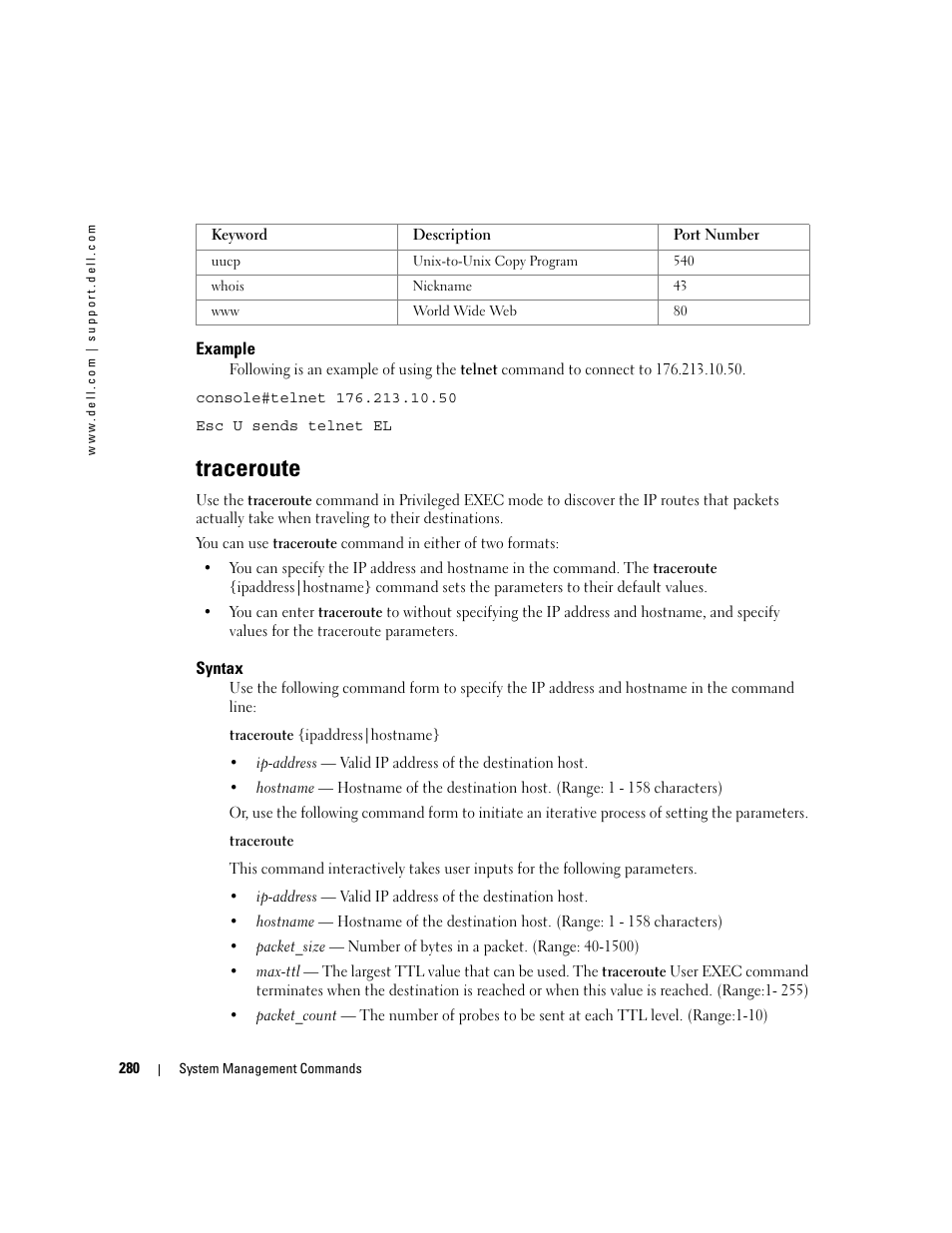 Traceroute | Dell POWEREDGE M905 User Manual | Page 302 / 808