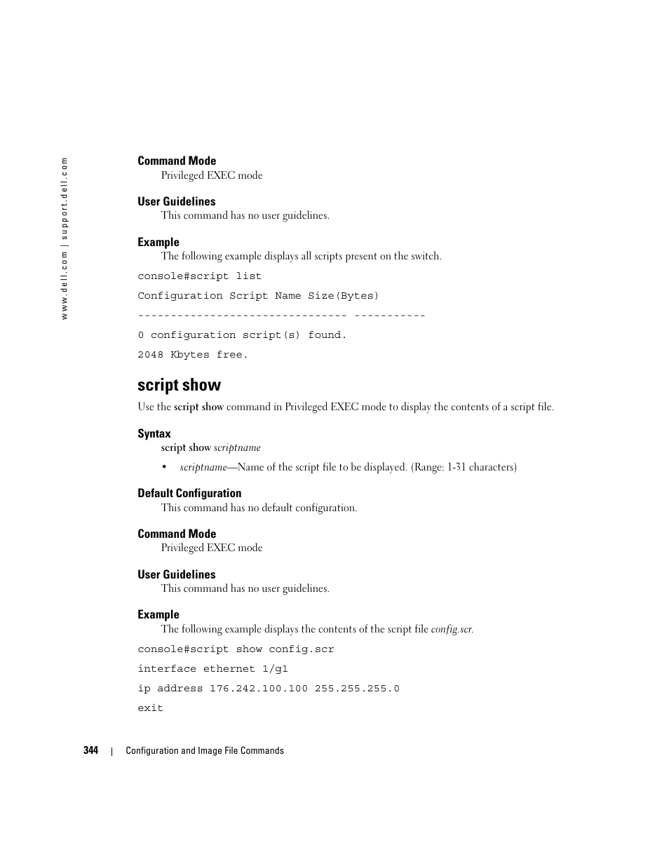 Script show | Dell POWEREDGE M905 User Manual | Page 358 / 808