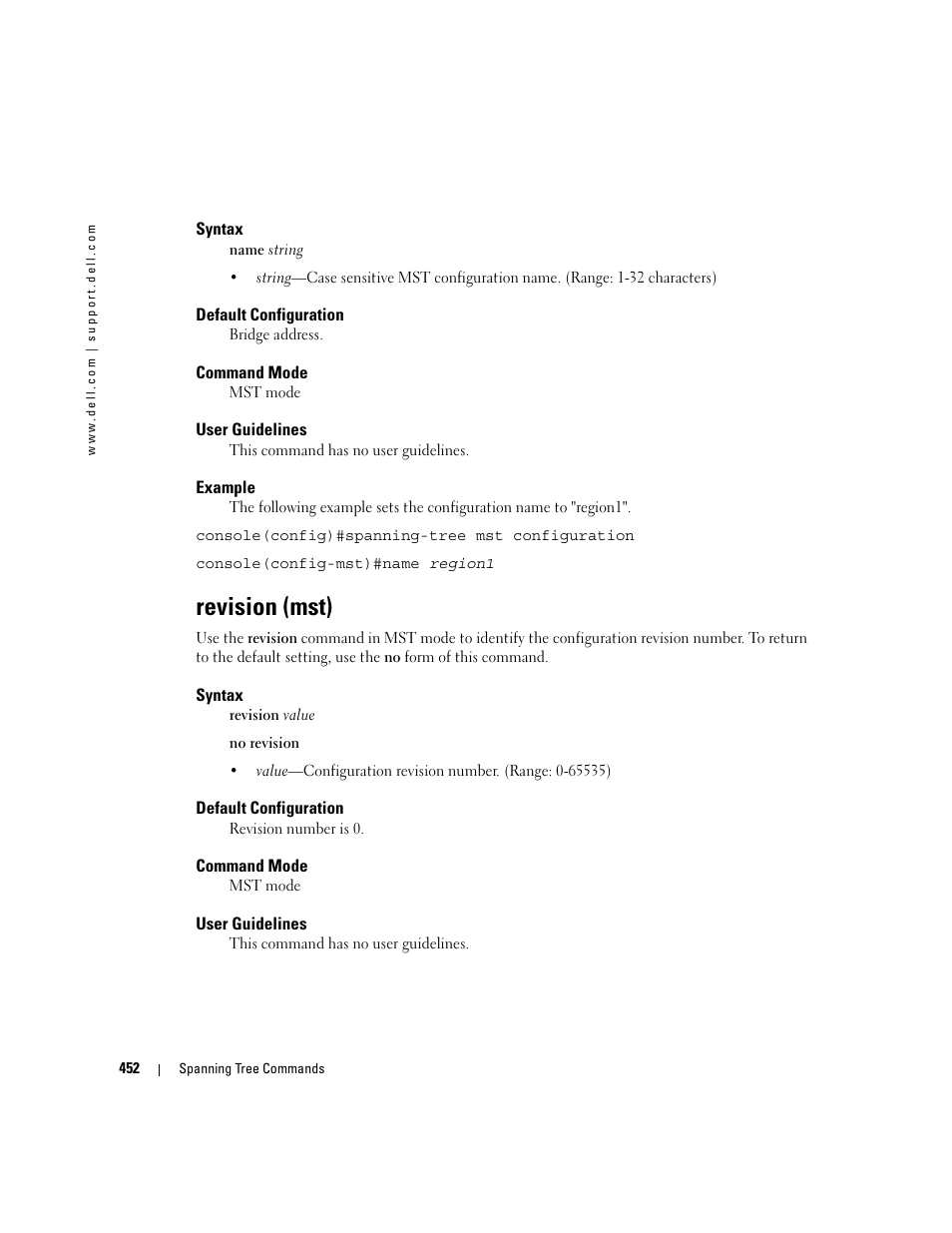 Revision (mst) | Dell POWEREDGE M905 User Manual | Page 460 / 808