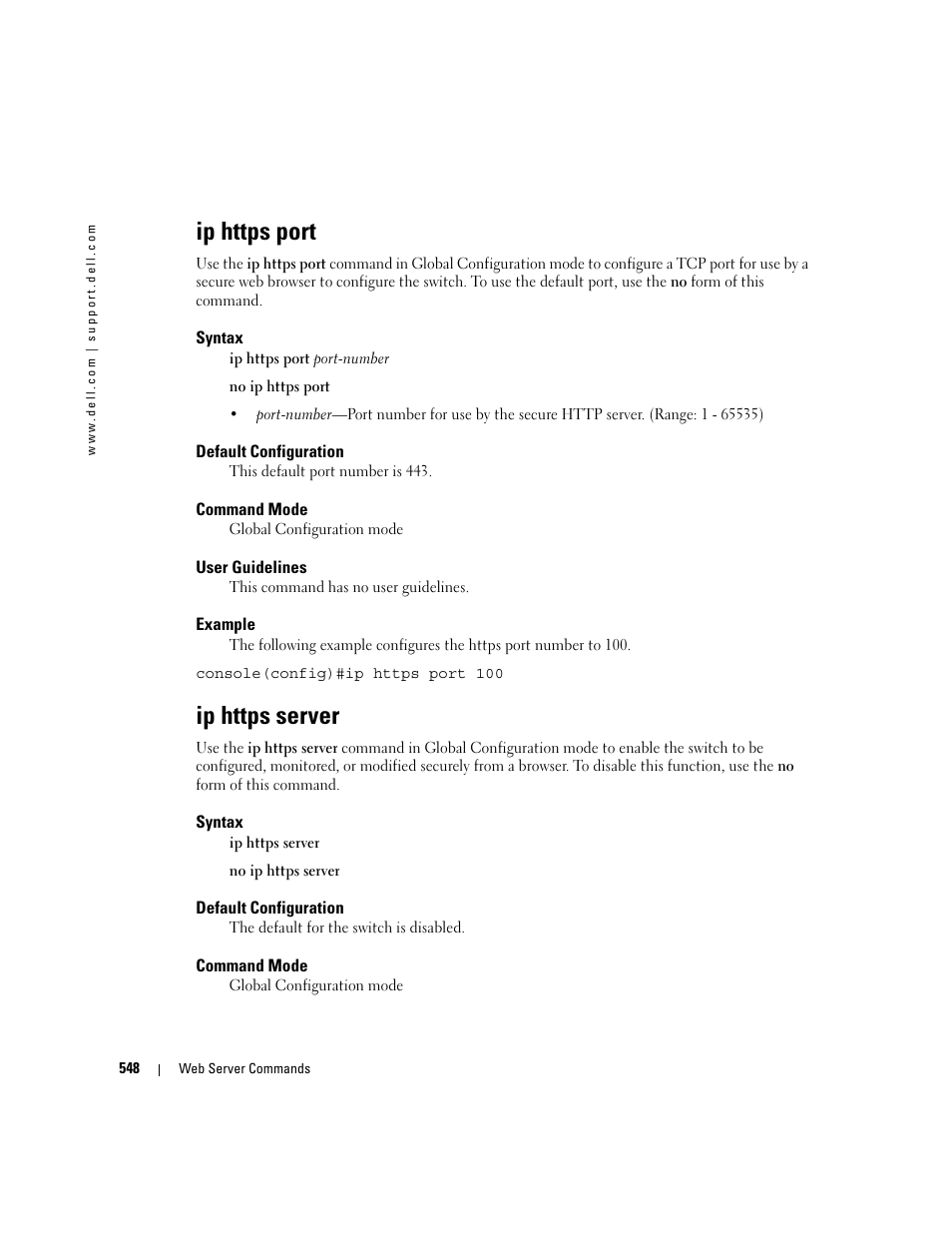 Ip https port, Ip https server | Dell POWEREDGE M905 User Manual | Page 550 / 808