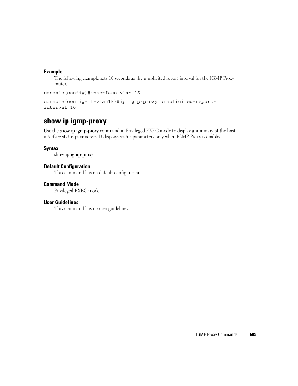 Show ip igmp-proxy | Dell POWEREDGE M905 User Manual | Page 605 / 808