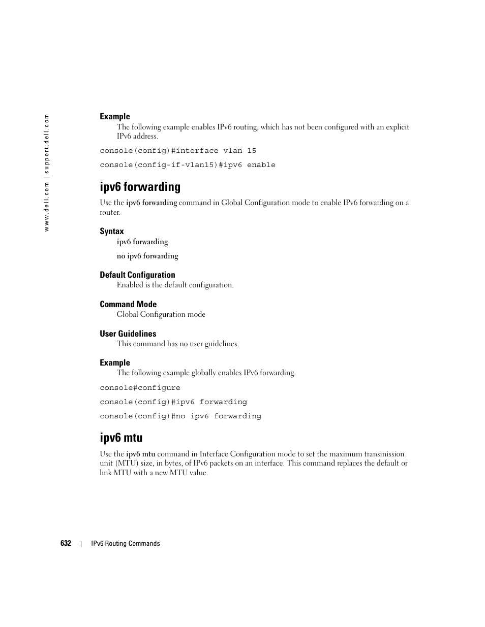 Ipv6 forwarding, Ipv6 mtu | Dell POWEREDGE M905 User Manual | Page 628 / 808