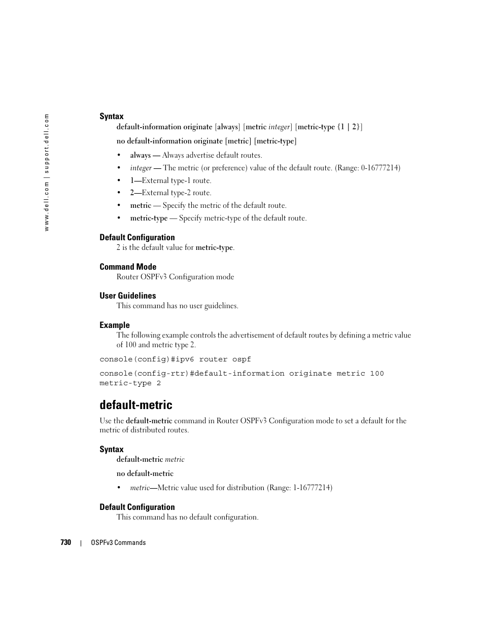 Default-metric | Dell POWEREDGE M905 User Manual | Page 724 / 808