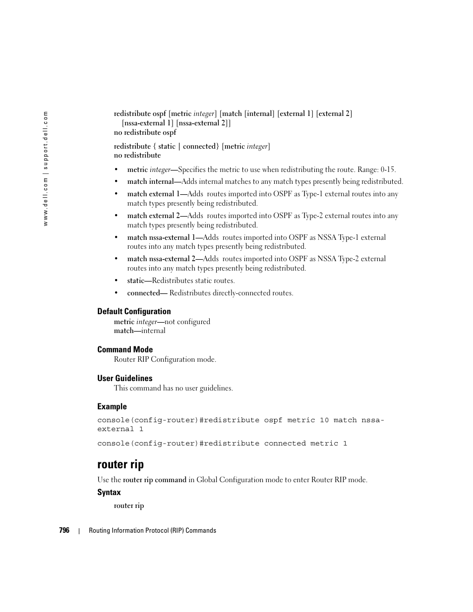 Router rip | Dell POWEREDGE M905 User Manual | Page 788 / 808