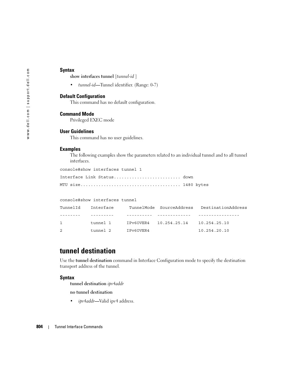 Tunnel destination | Dell POWEREDGE M905 User Manual | Page 794 / 808