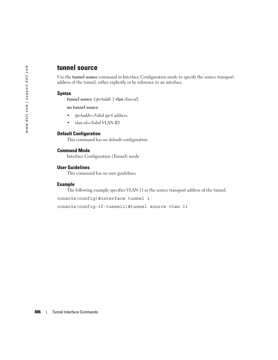 Tunnel source | Dell POWEREDGE M905 User Manual | Page 796 / 808