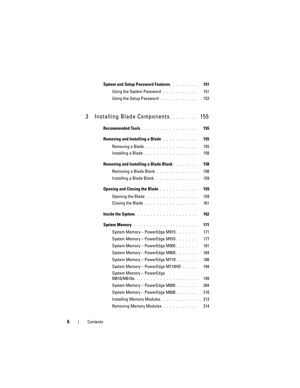 3 installing blade components | Dell POWEREDGE M915 User Manual | Page 6 / 368