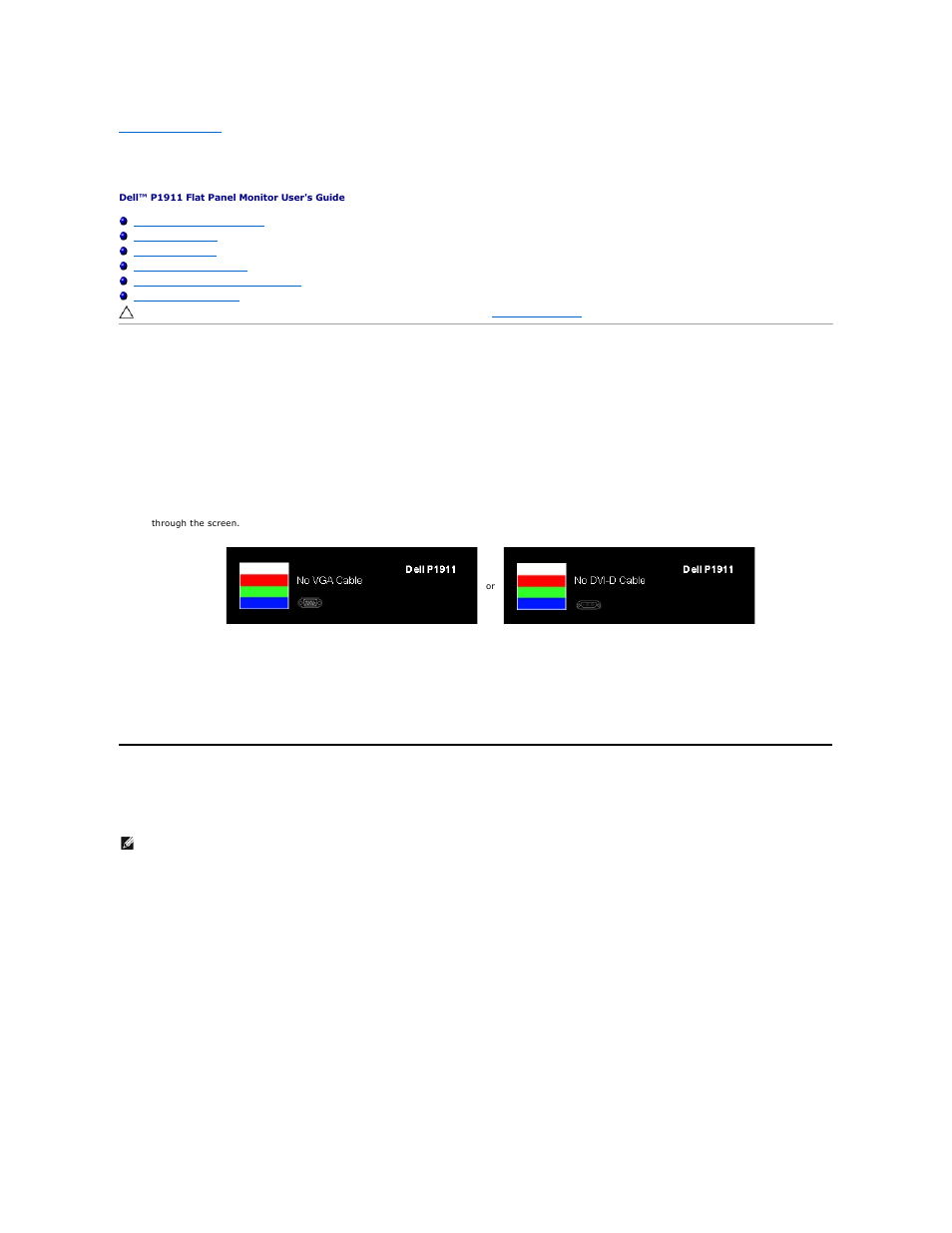 Troubleshooting, Troubleshooting your monitor, Built-in diagnostics | Dell P1911 Monitor User Manual | Page 35 / 38