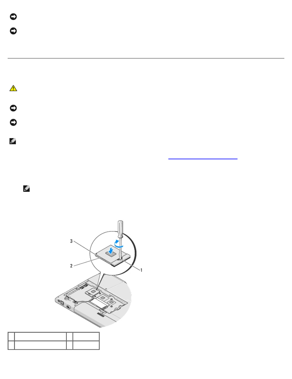 Replacing the processor module | Dell Vostro 2510 (Early 2009) User Manual | Page 29 / 72