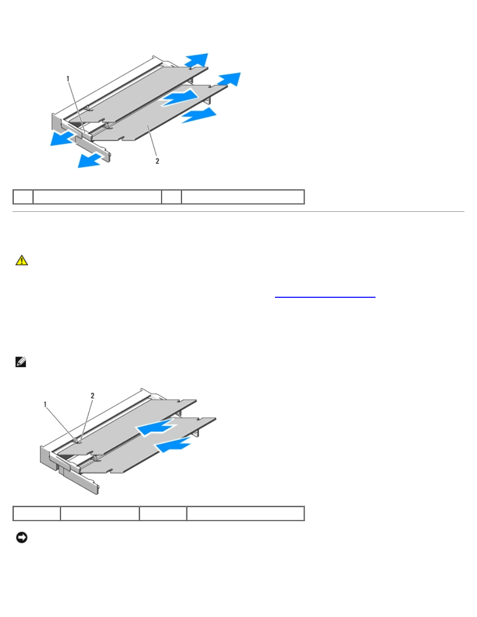 Replacing a memory module | Dell Vostro 2510 (Early 2009) User Manual | Page 32 / 72