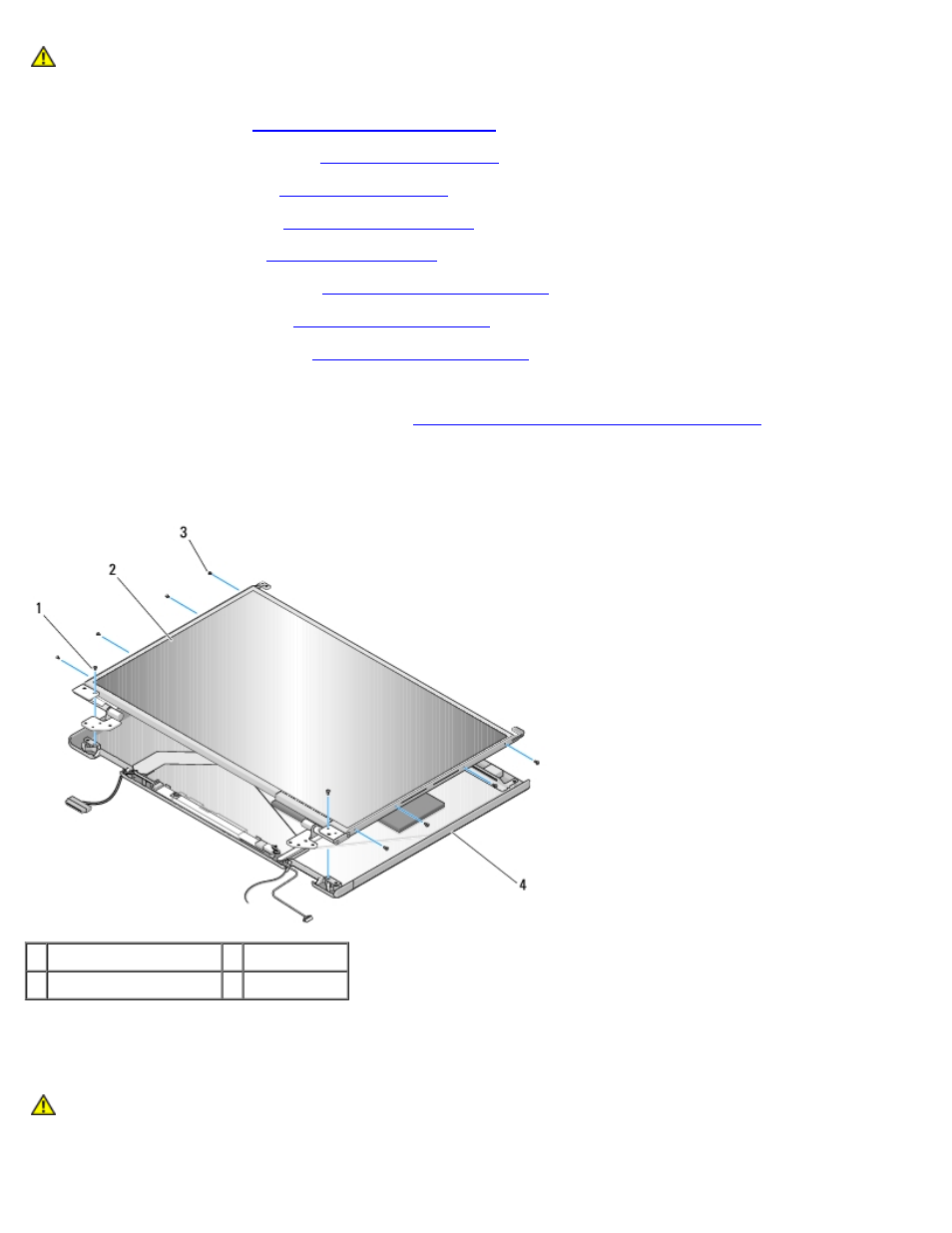 Replacing the display panel | Dell Vostro 2510 (Early 2009) User Manual | Page 44 / 72