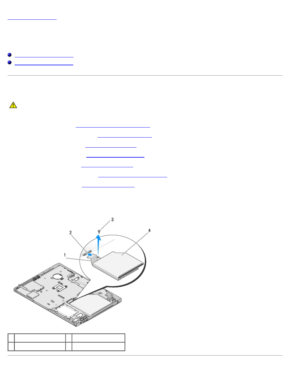 Optical drive: dell vostro 2510 <br>service manual, Optical drive, Removing the optical drive | Dell Vostro 2510 (Early 2009) User Manual | Page 56 / 72