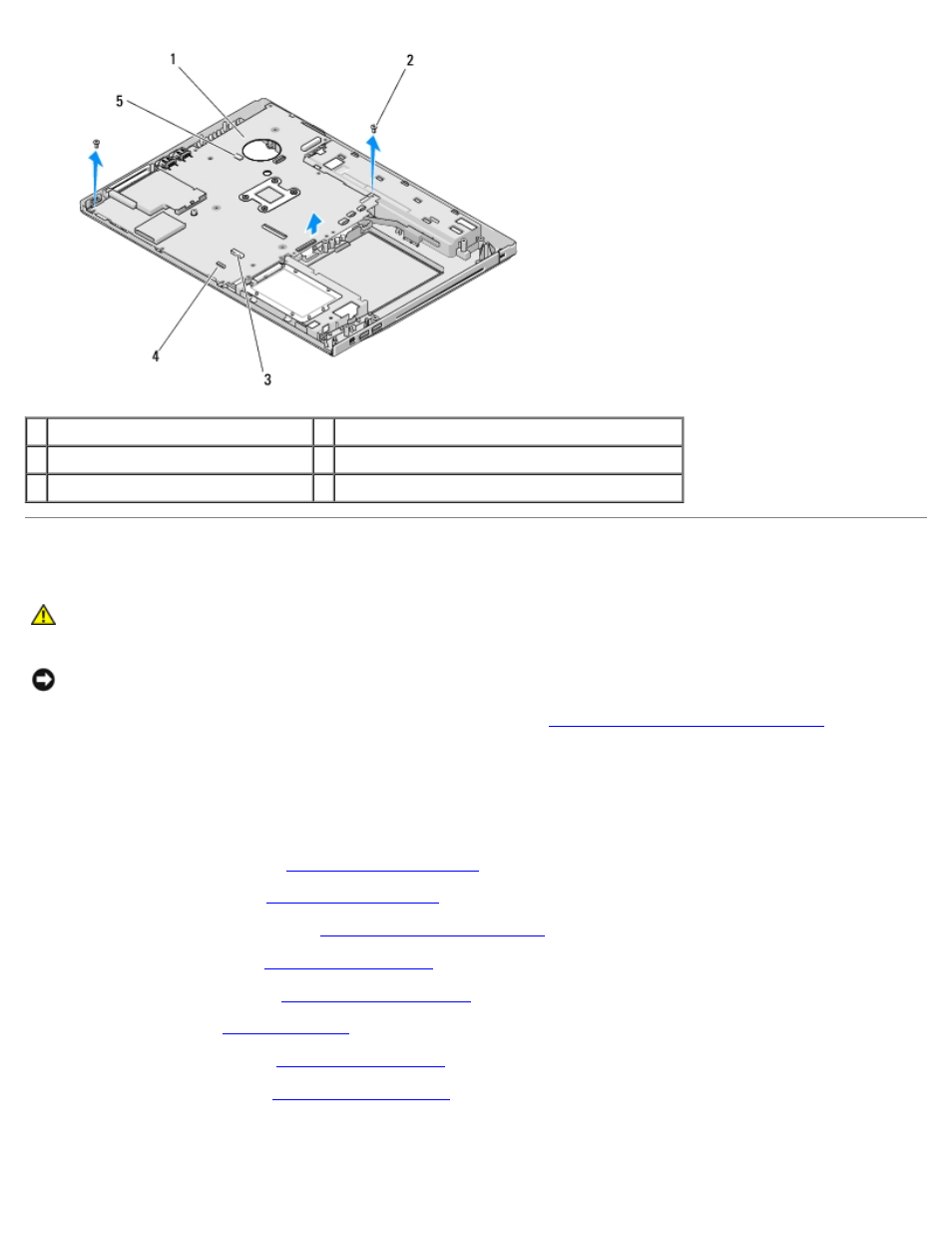 Replacing the system board assembly | Dell Vostro 2510 (Early 2009) User Manual | Page 59 / 72