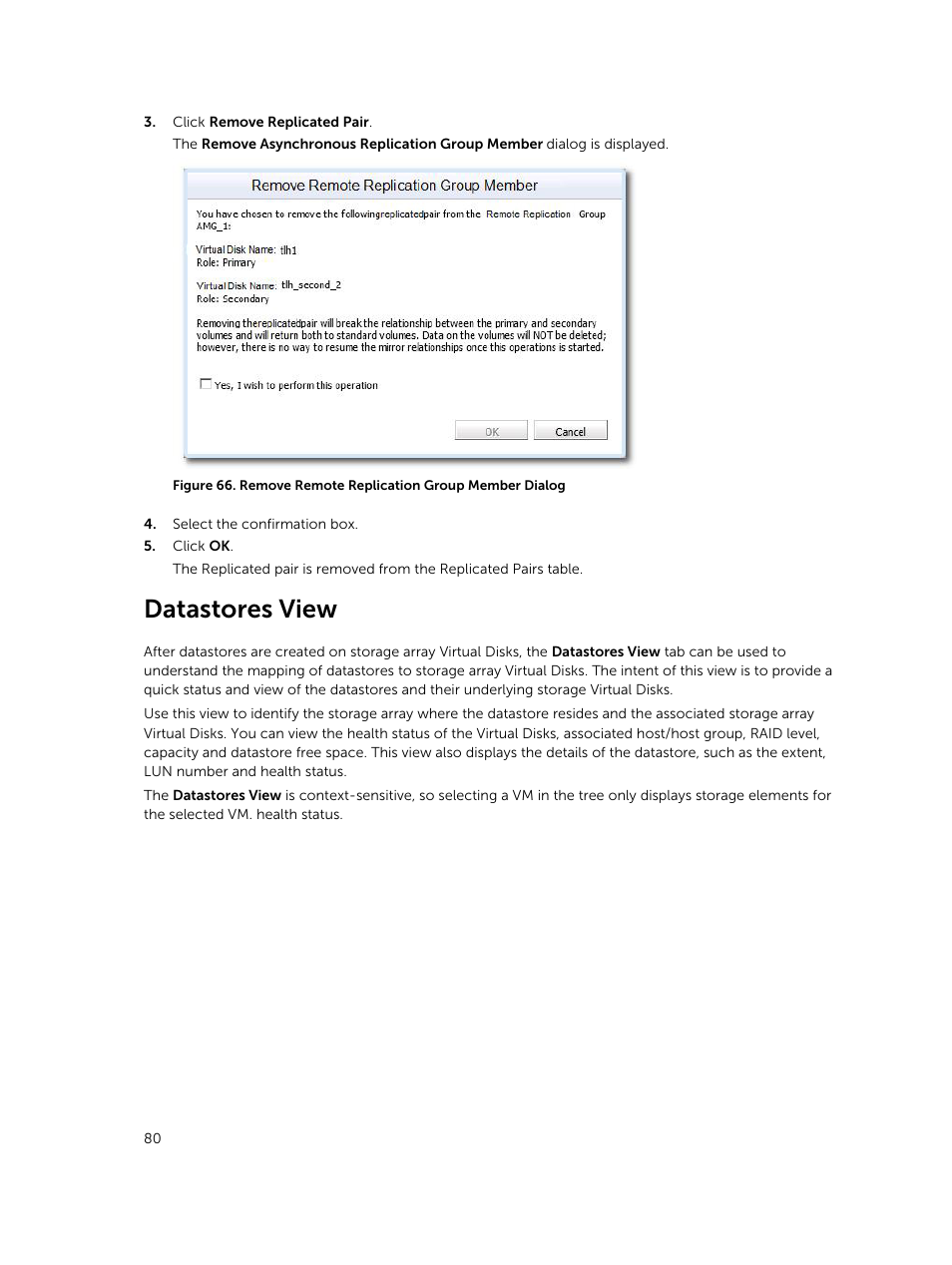 Datastores view | Dell PowerVault MD3420 User Manual | Page 80 / 88