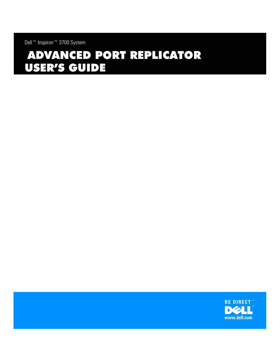Dell Inspiron 3700 User Manual | 32 pages