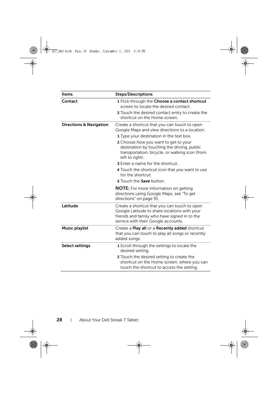 Dell Mobile Streak 7 Wifi Only User Manual | Page 28 / 142