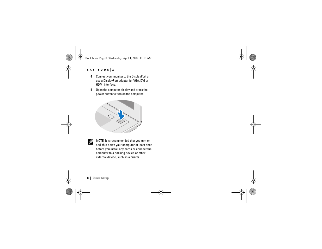 Dell Latitude Z (Late 2009) User Manual | Page 8 / 12