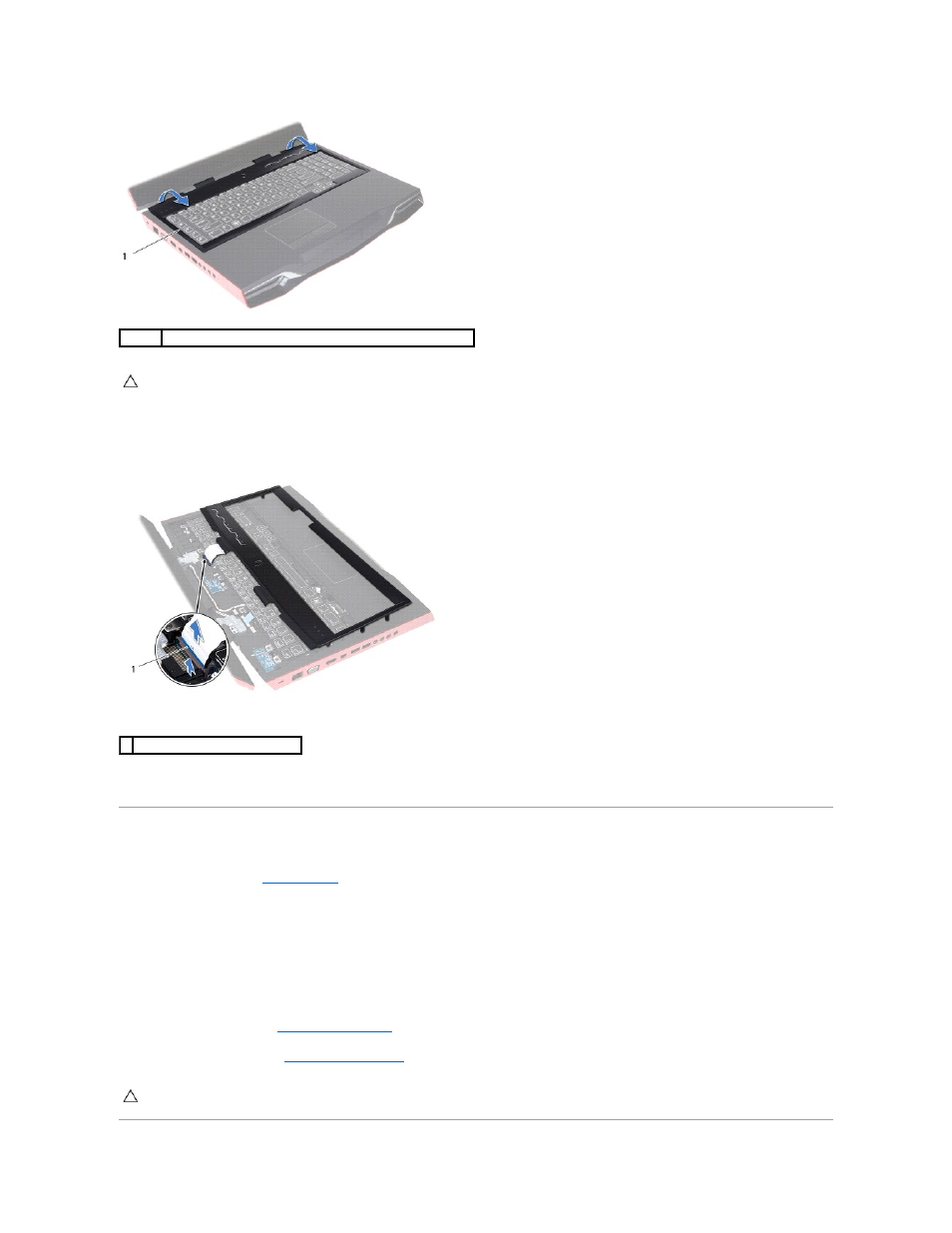Replacing the center control cover | Dell Alienware M18x (Early 2011) User Manual | Page 28 / 64