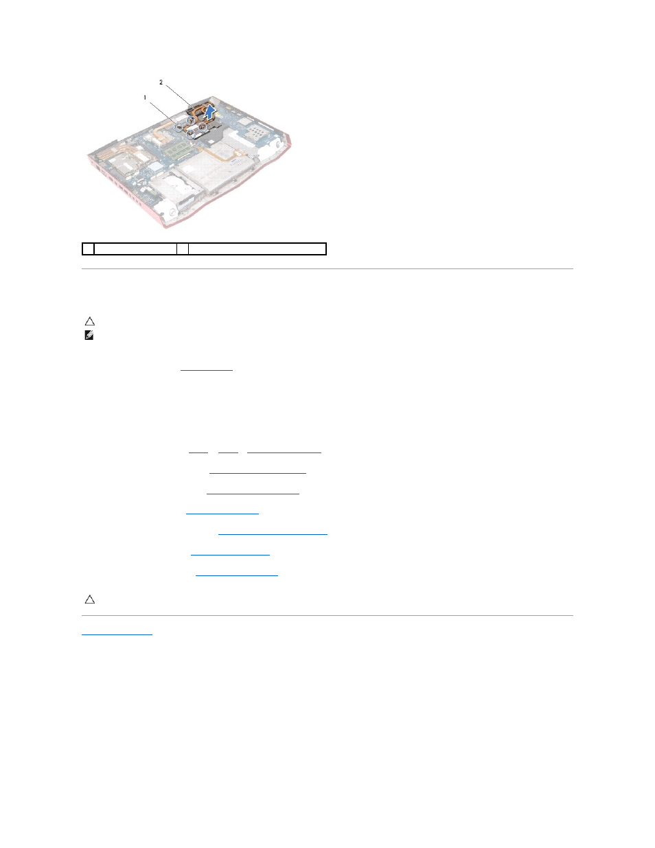 Replacing the video-card heat-sink(s) | Dell Alienware M18x (Early 2011) User Manual | Page 64 / 64