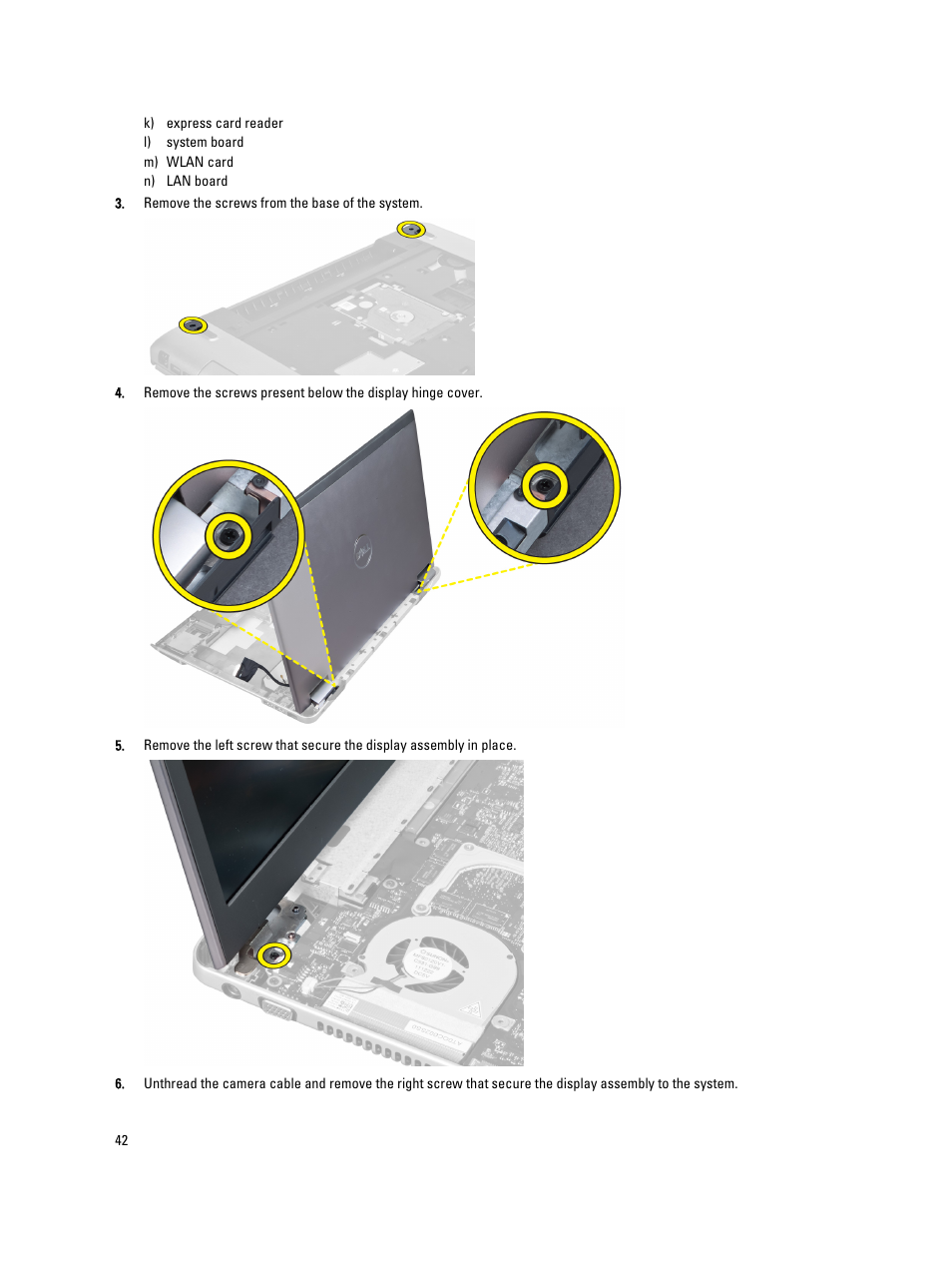 Dell Vostro 3560 (Early 2012) User Manual | Page 42 / 71