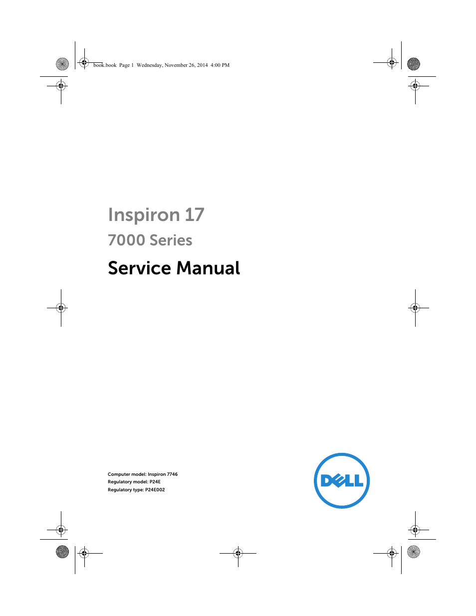 Dell Inspiron 17 (7746, Early 2015) User Manual | 61 pages