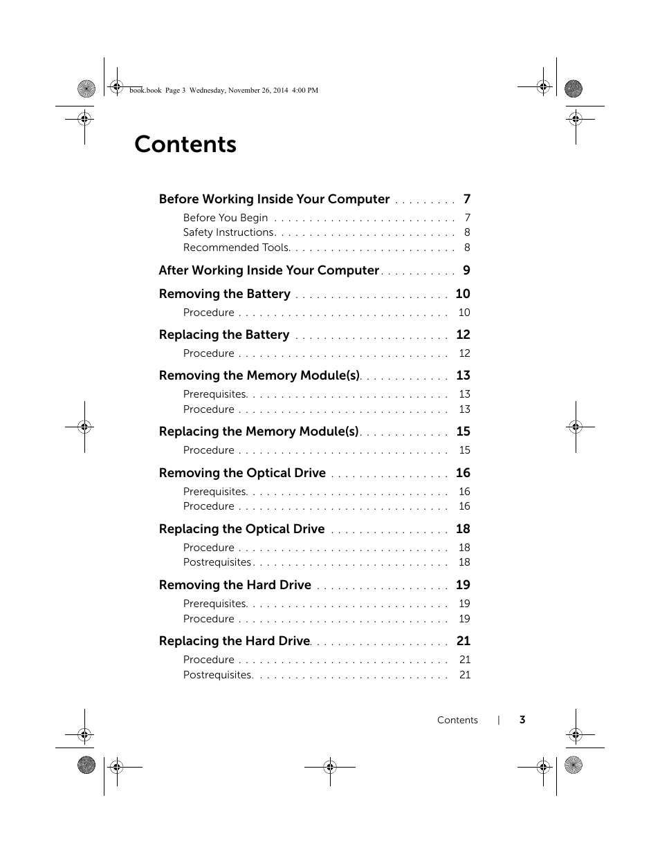 Dell Inspiron 17 (7746, Early 2015) User Manual | Page 3 / 61