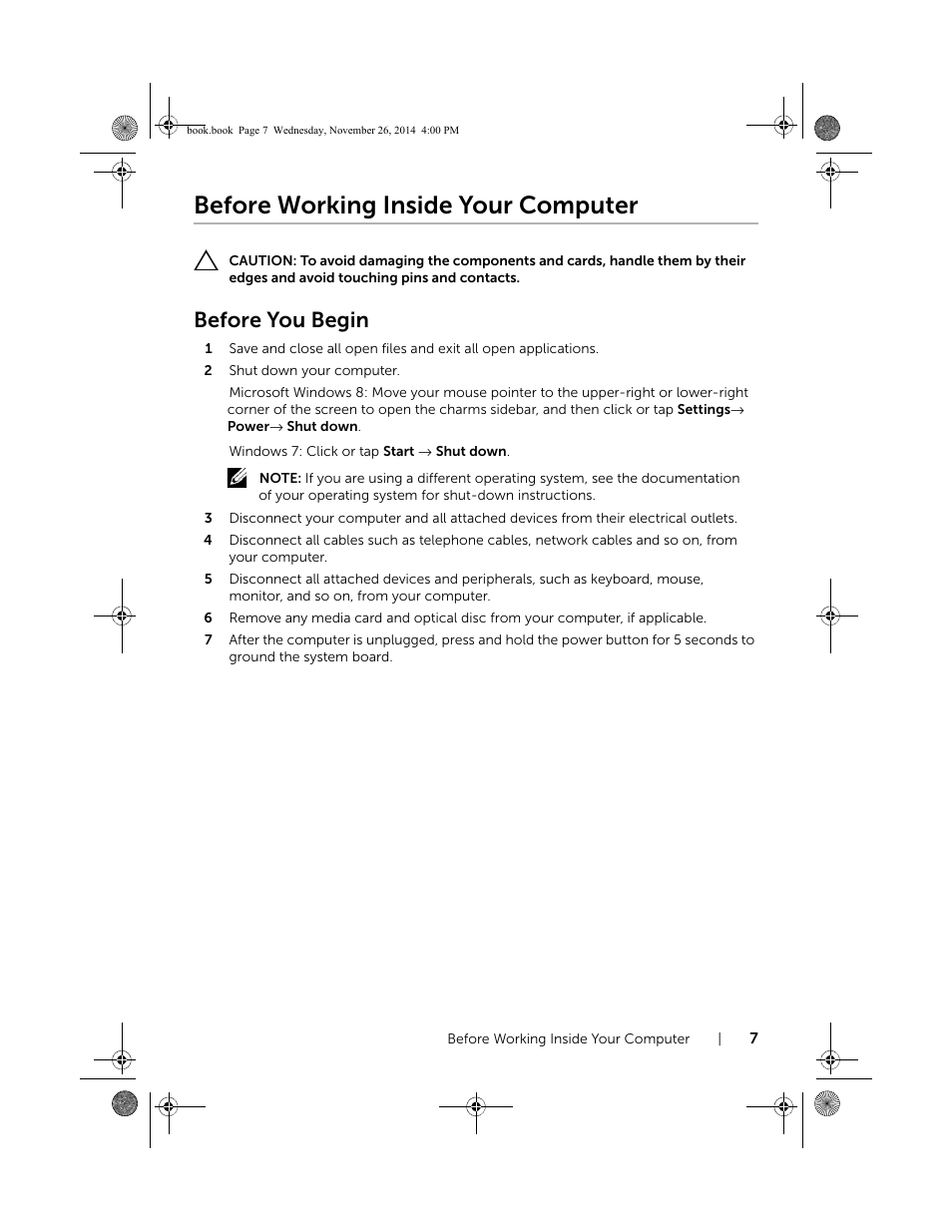Before working inside your computer, Before you begin | Dell Inspiron 17 (7746, Early 2015) User Manual | Page 7 / 61