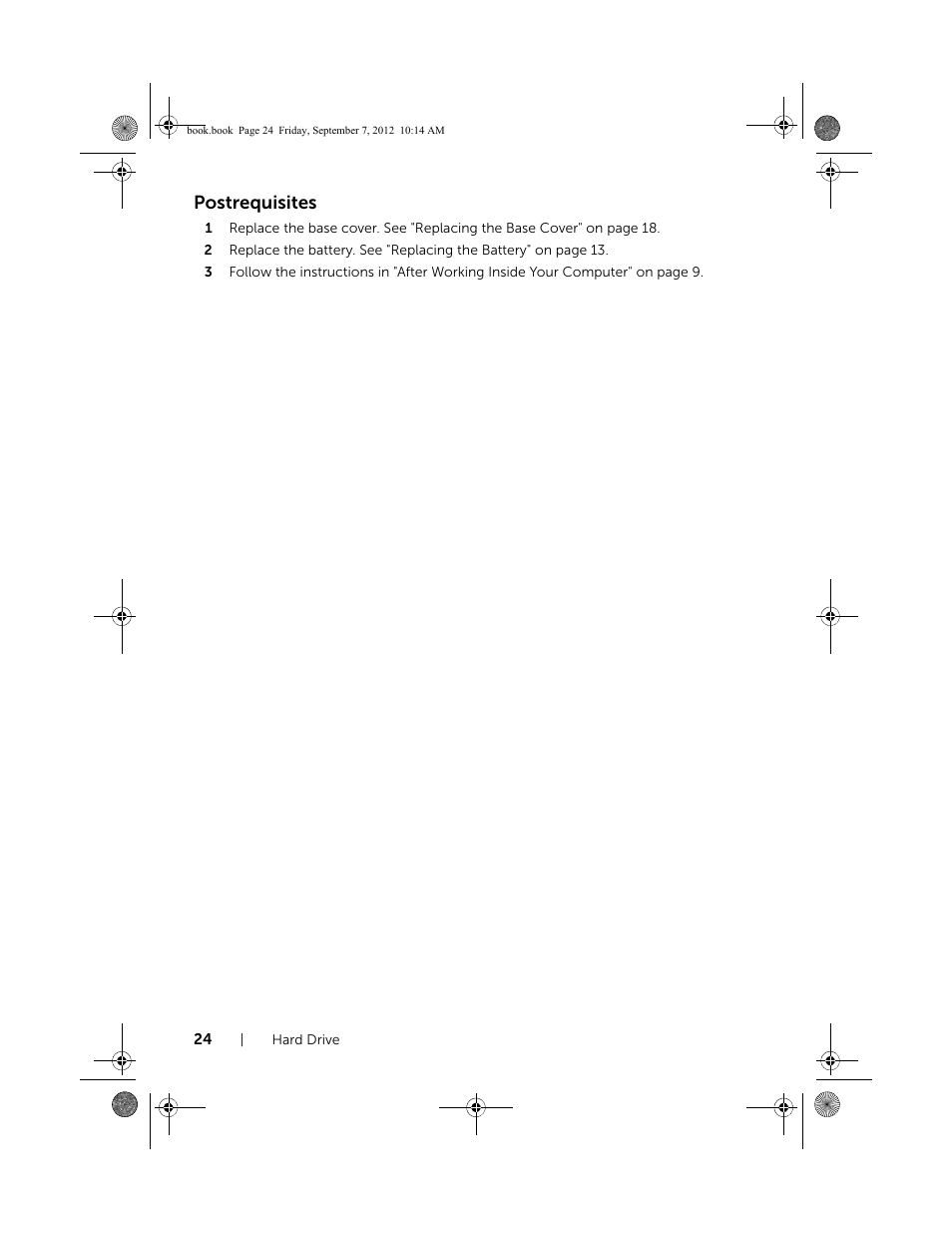 Postrequisites | Dell Inspiron M521R (5525, Mid 2012) User Manual | Page 24 / 84