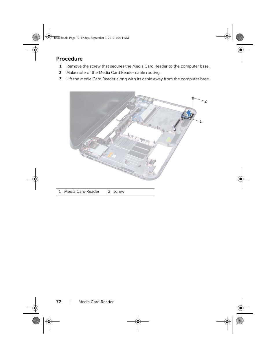 Procedure | Dell Inspiron M521R (5525, Mid 2012) User Manual | Page 72 / 84