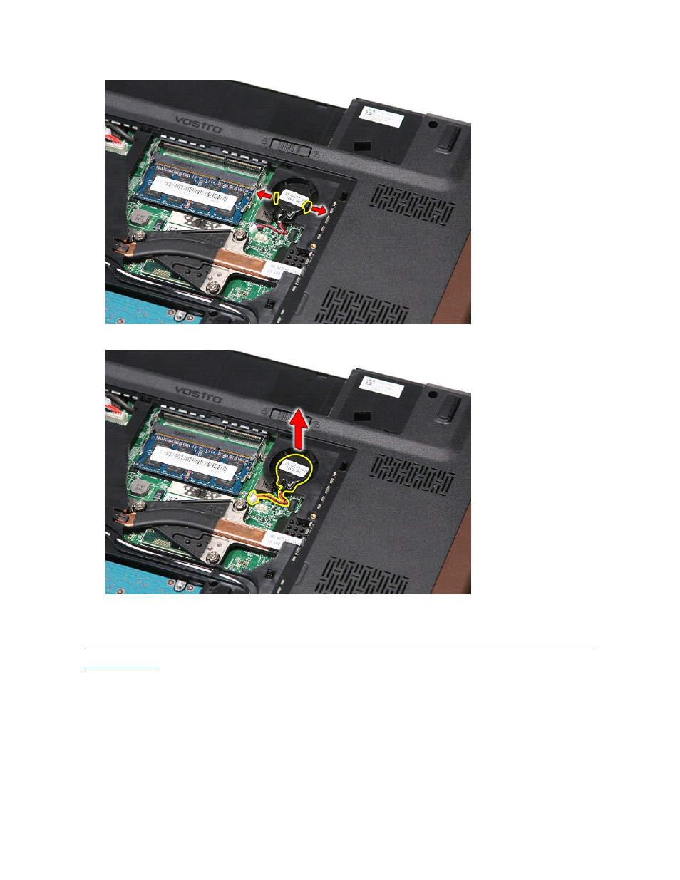 Replacing the coin-cell battery | Dell Vostro 3700 (Early 2010) User Manual | Page 16 / 77