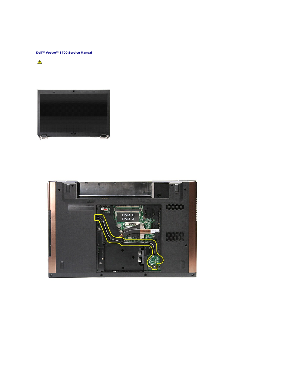 Display assembly, Removing the display assembly | Dell Vostro 3700 (Early 2010) User Manual | Page 19 / 77