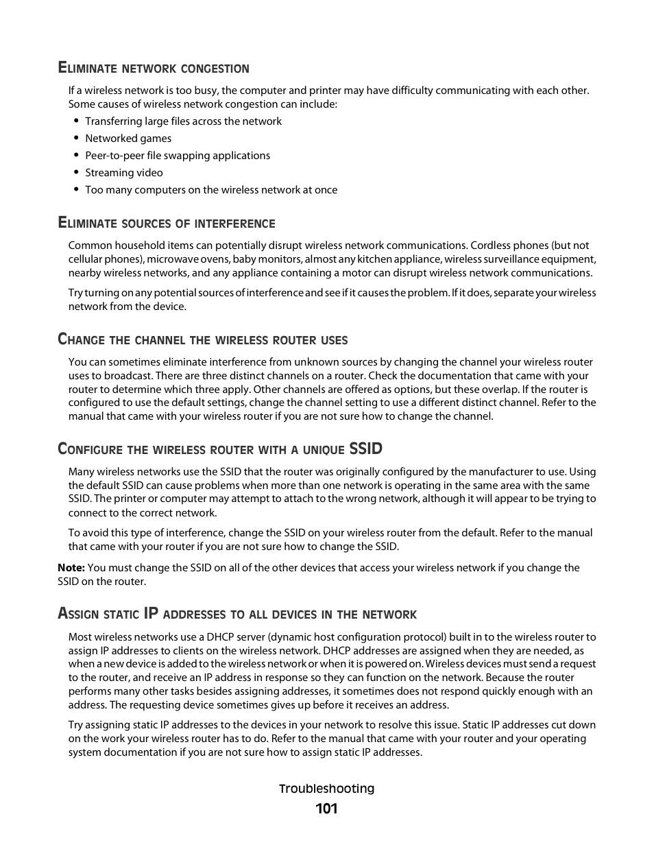 Ssid | Dell V313w All In One Wireless Inkjet Printer User Manual | Page 101 / 107