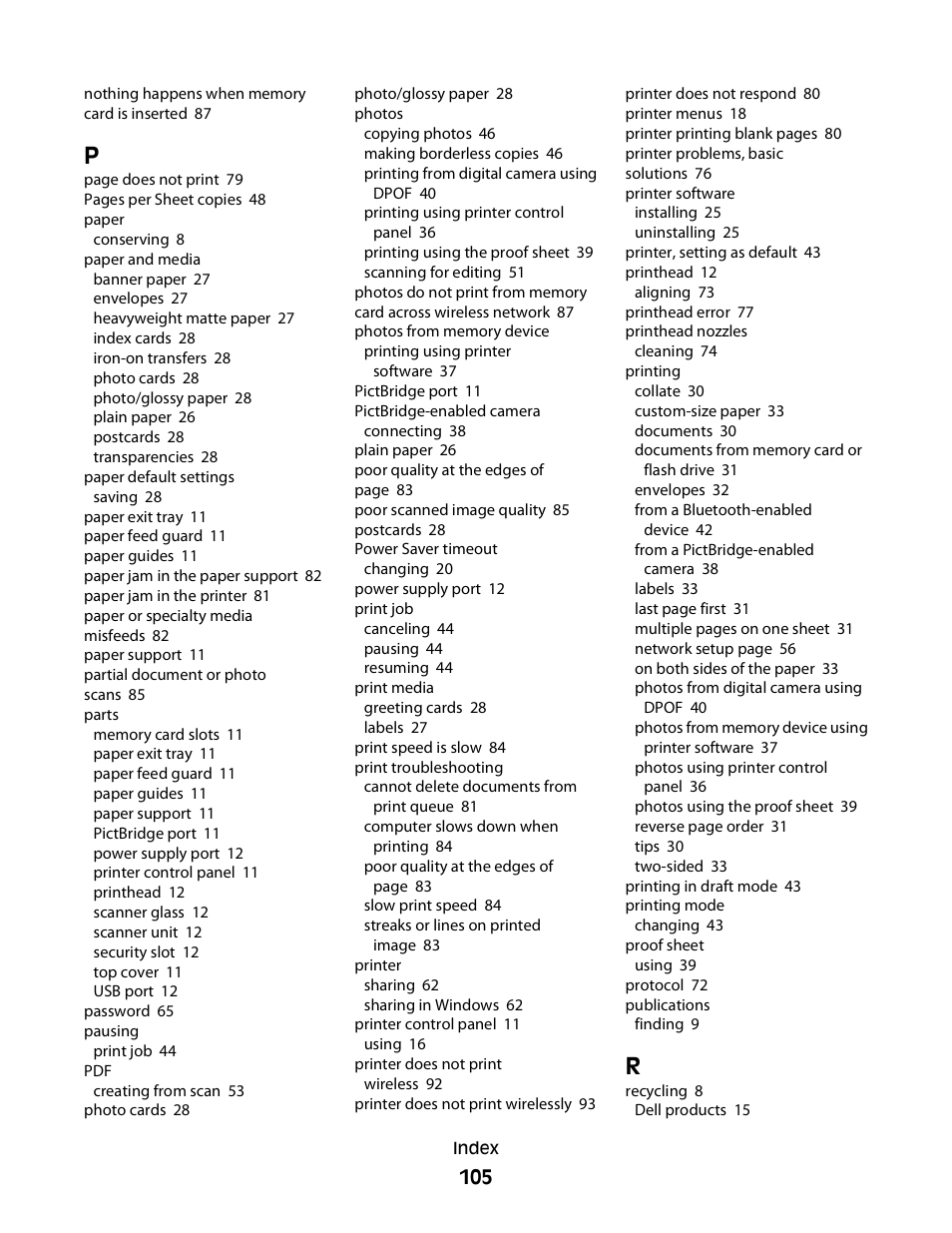 Dell V313w All In One Wireless Inkjet Printer User Manual | Page 105 / 107