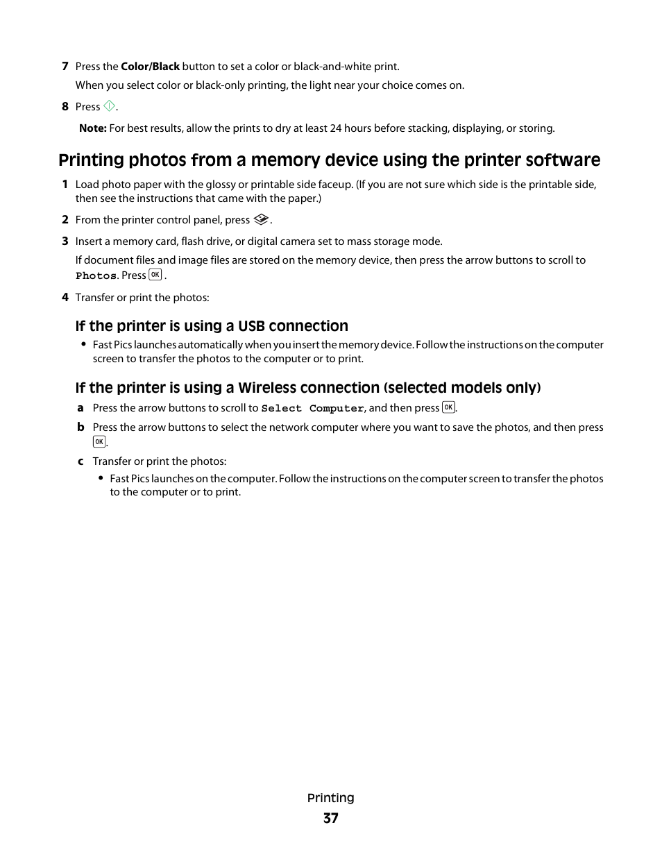 Dell V313w All In One Wireless Inkjet Printer User Manual | Page 37 / 107