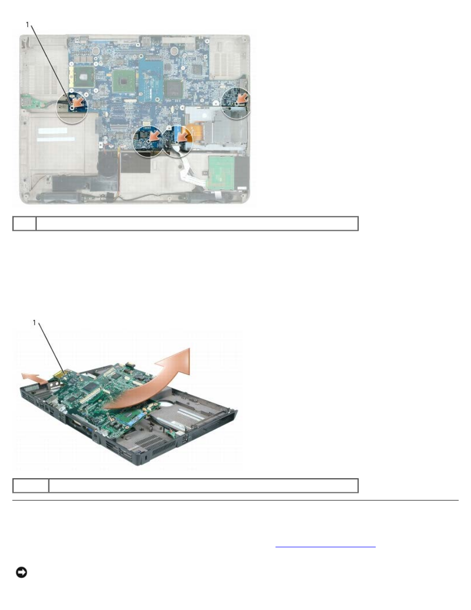 Replacing the system board | Dell XPS M1710 (MXG061, Early 2006) User Manual | Page 40 / 64