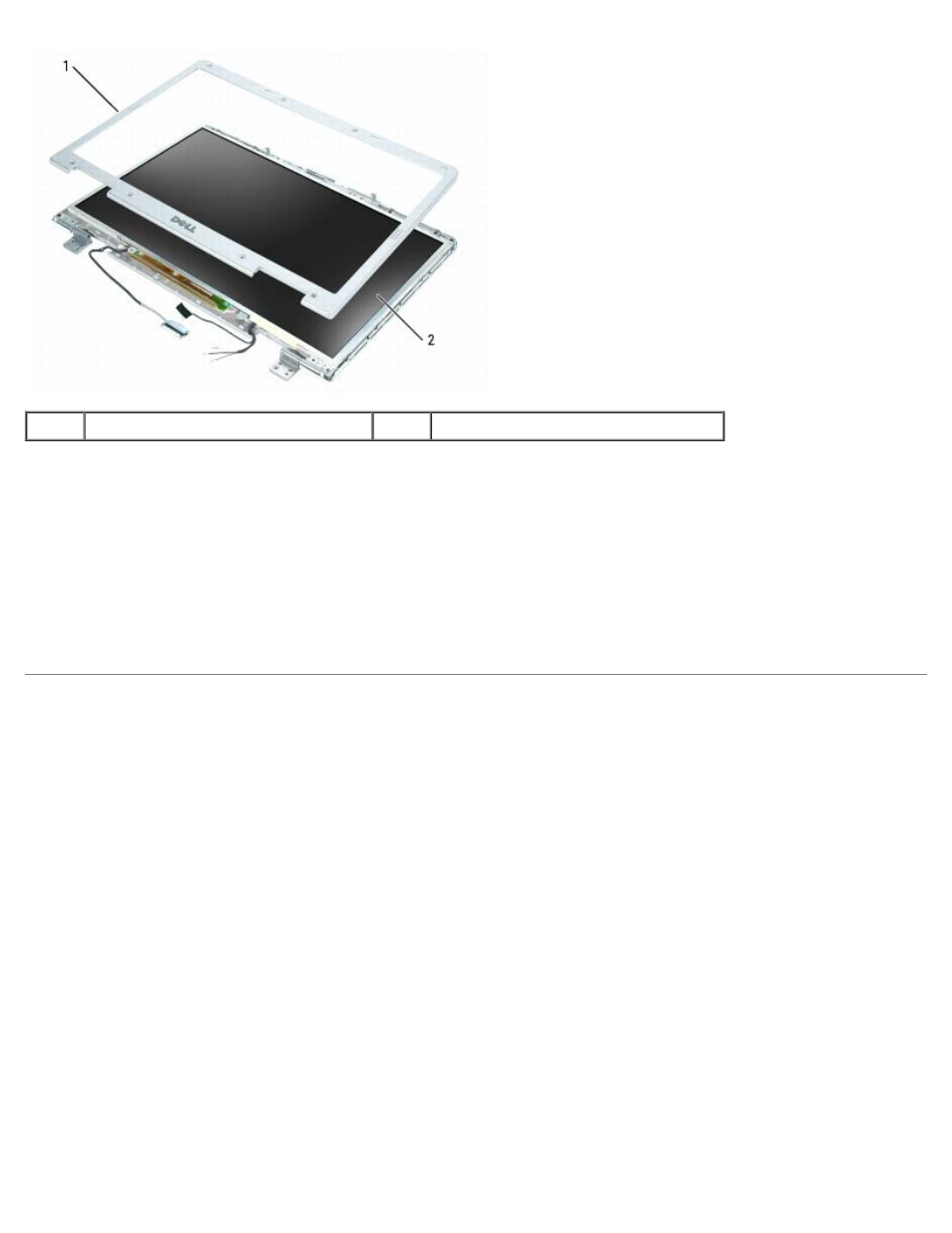 Display panel, Replacing the display bezel, Removing the display panel | Dell XPS M1710 (MXG061, Early 2006) User Manual | Page 48 / 64