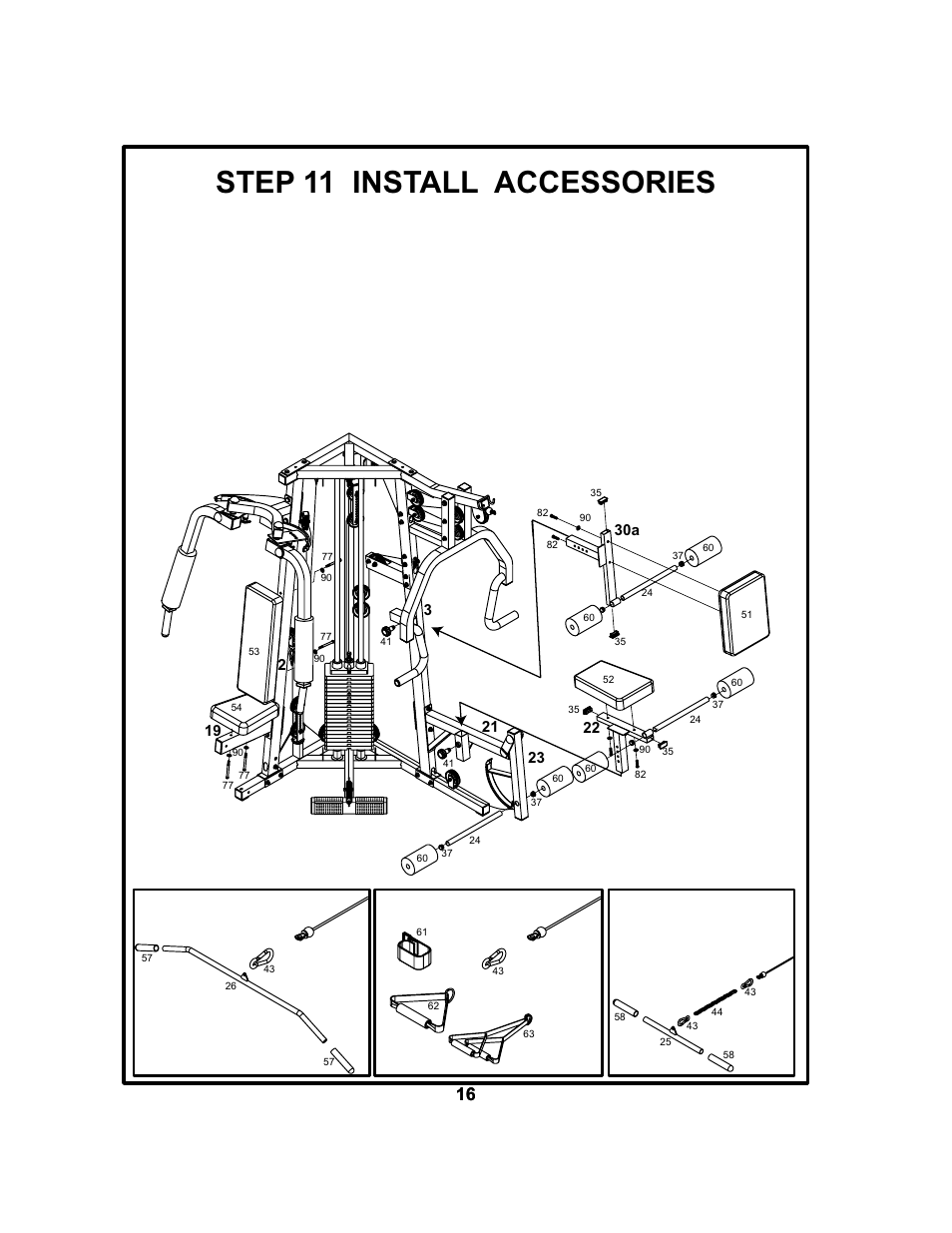 Step 11 install accessories | BodyCraft BCG 446 User Manual | Page 17 / 19