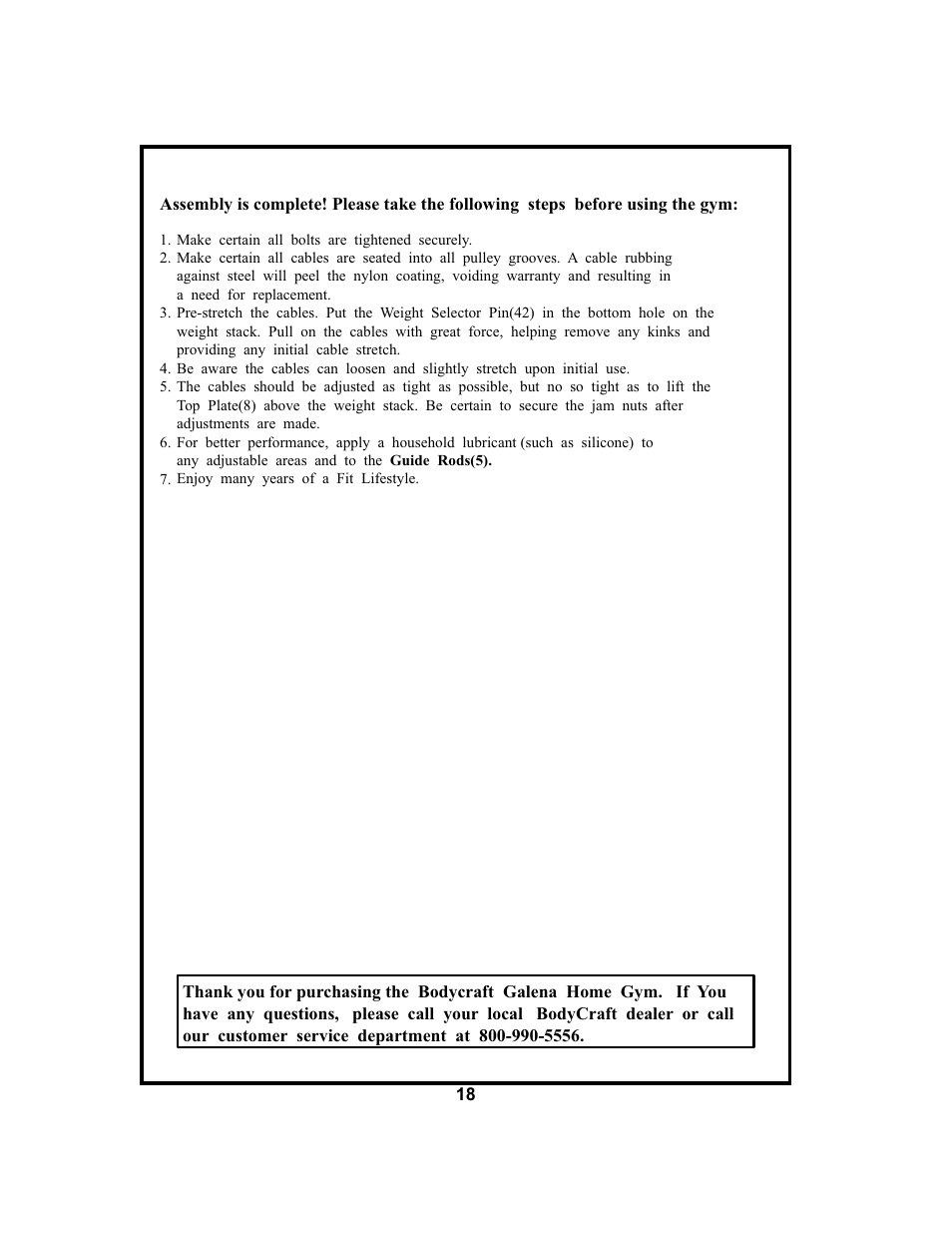 BodyCraft BCG 446 User Manual | Page 19 / 19