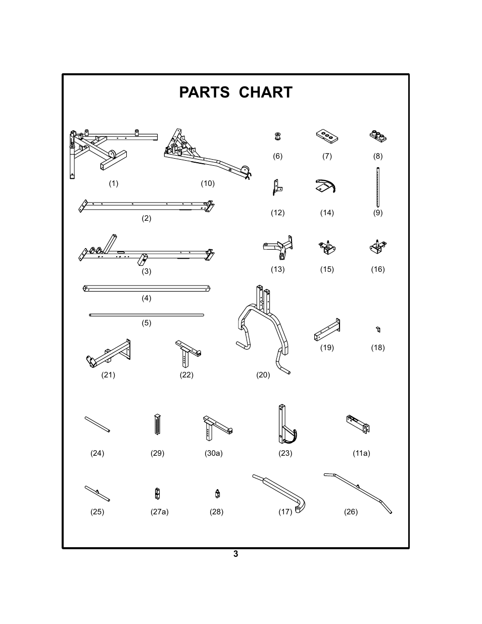 Parts chart | BodyCraft BCG 446 User Manual | Page 4 / 19